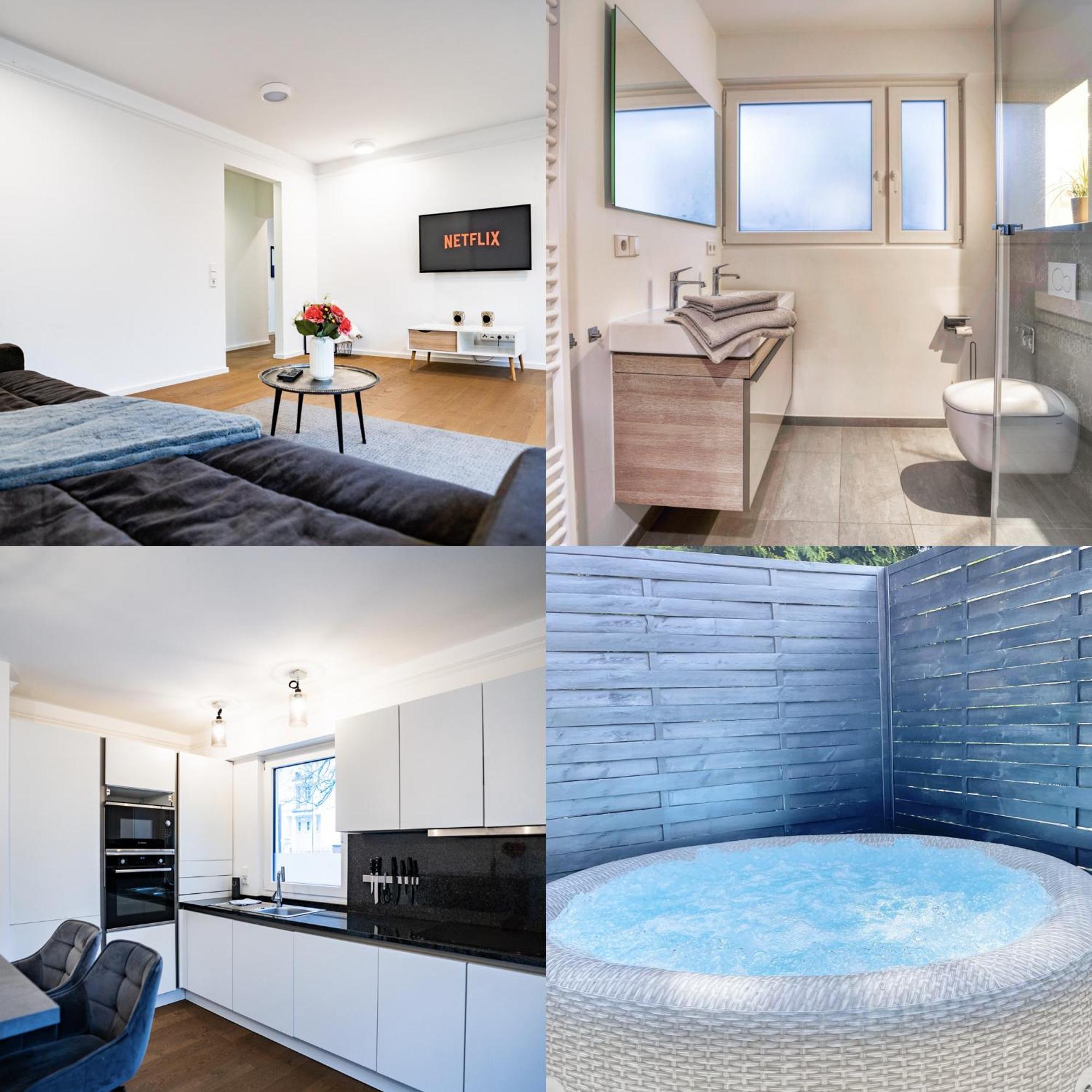 Whirlpool - Zentral - Designloft Mit Xxl Terrasse Apartment Wiesbaden Luaran gambar
